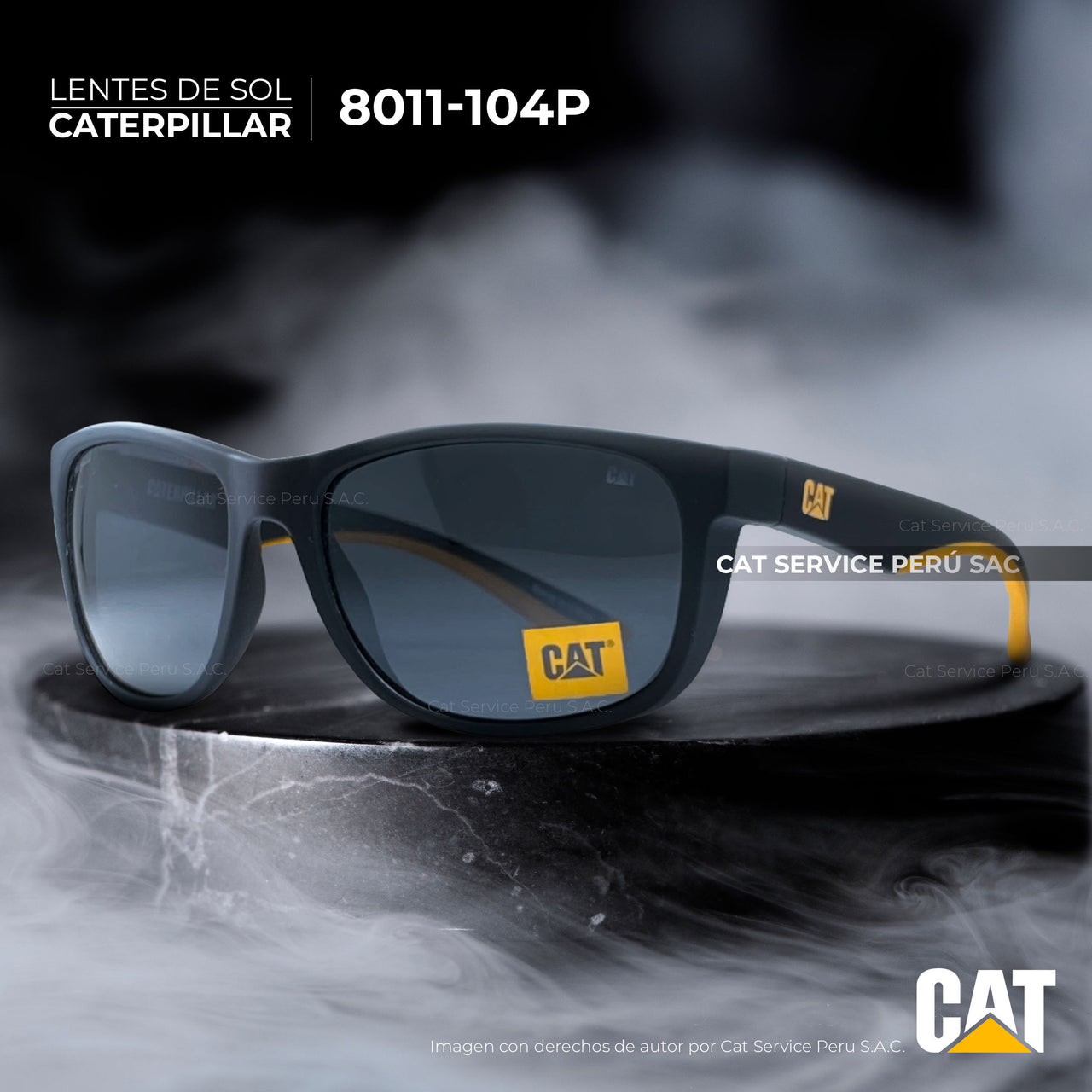 कैट सीटीएस-8011-104पी पोलराइज्ड ब्लैक मून्स धूप का चश्मा 