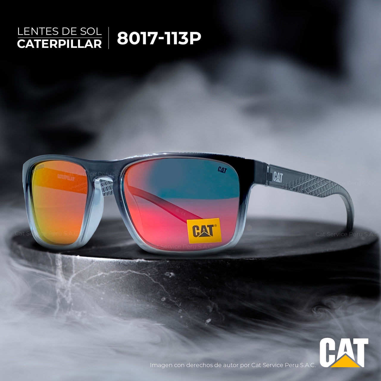 Cat CTS-8017-113P Polarized Red Moons Sunglasses 