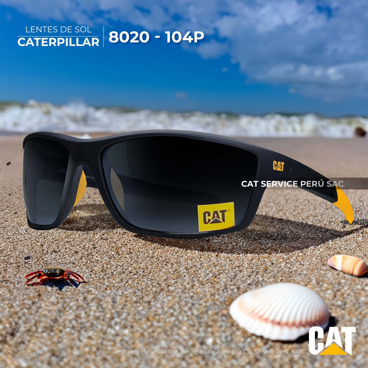 Cat CTS-8020-104P Polarized Black Moons Sunglasses 
