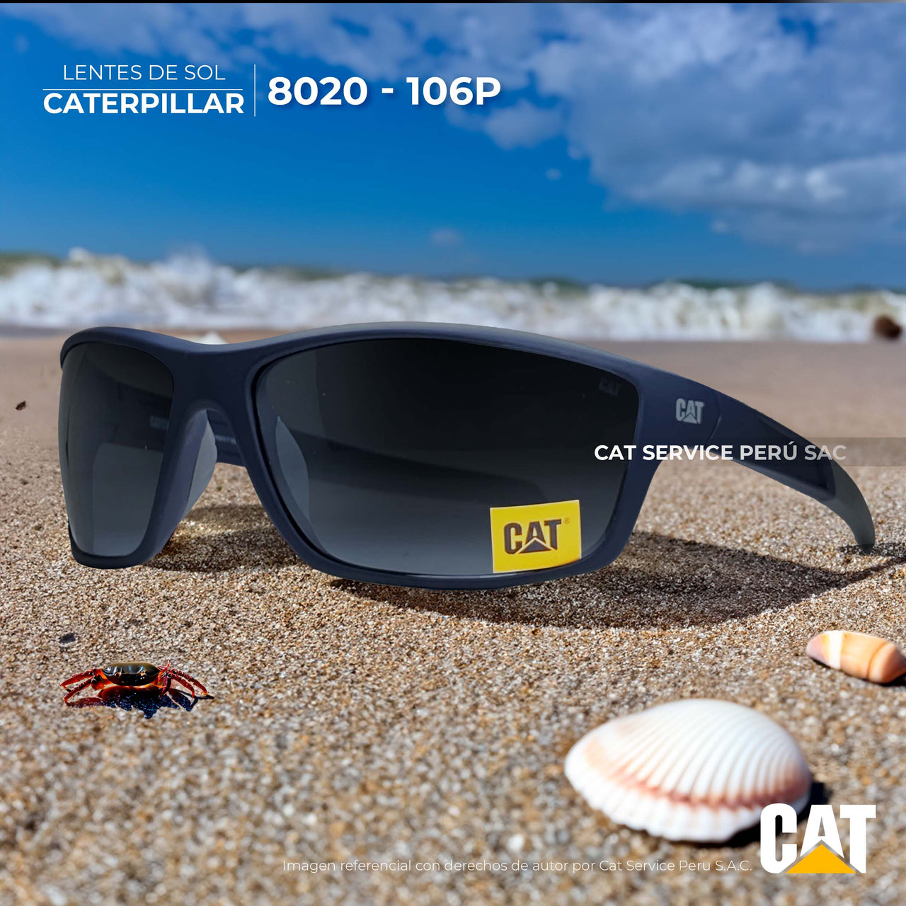Cat CTS-8020-106P Polarized Black Moons Sunglasses 