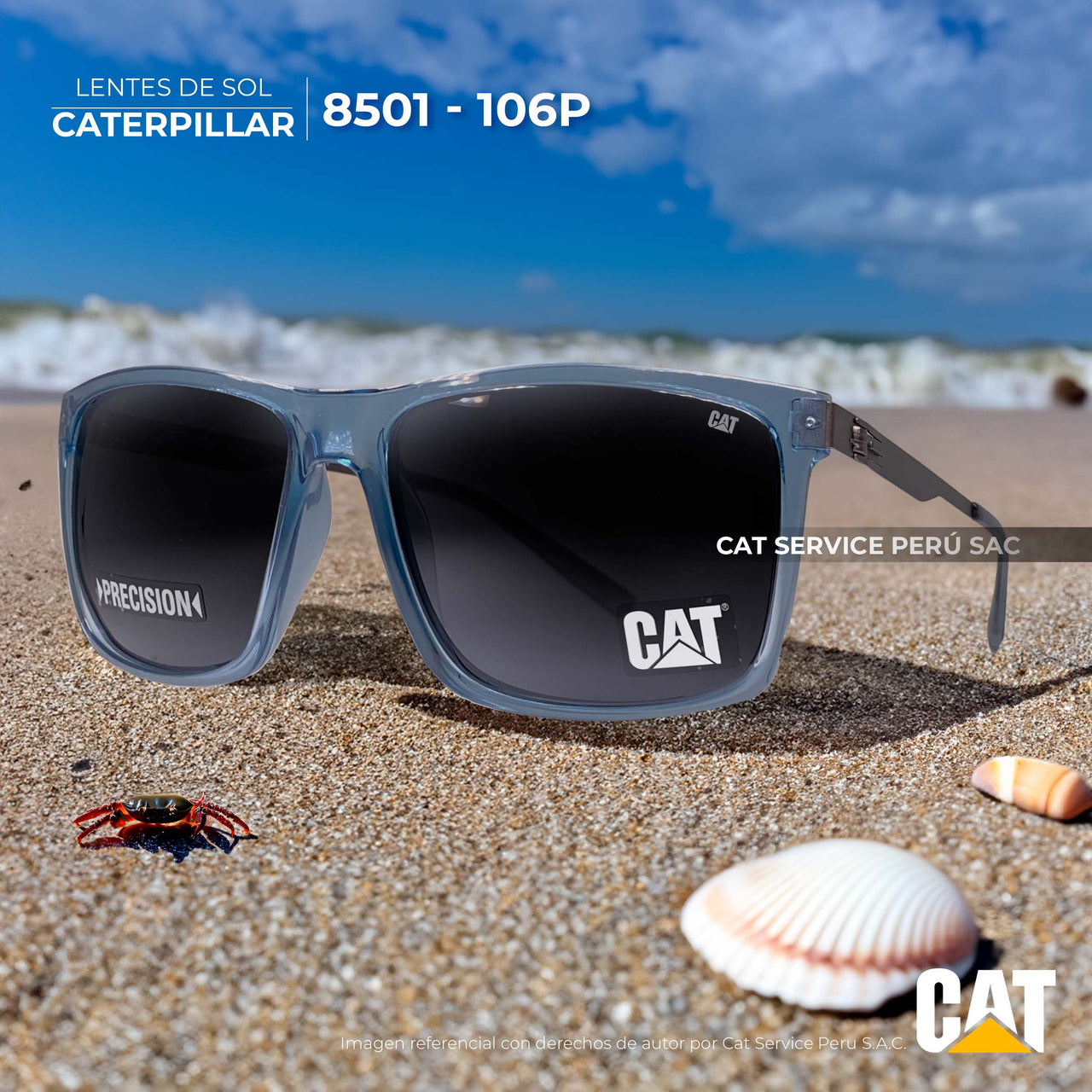 Cat CPS-8501-106P Polarized Black Moons Sunglasses 