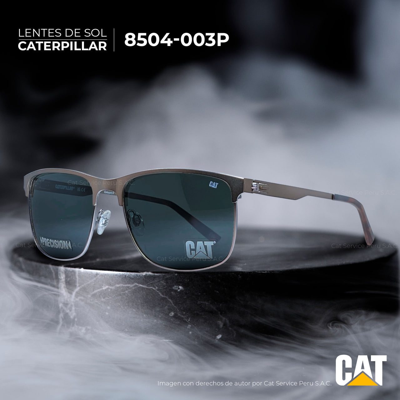 कैट सीपीएस-8504-003पी पोलराइज्ड ब्लैक मून्स धूप का चश्मा 