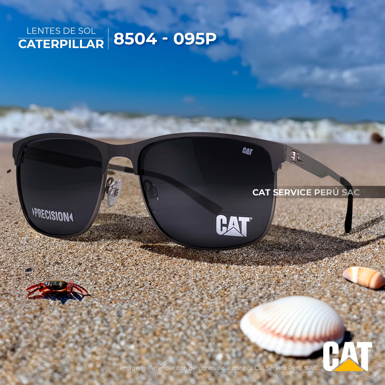कैट सीपीएस-8504-095पी ध्रुवीकृत ग्रे मून्स धूप का चश्मा 