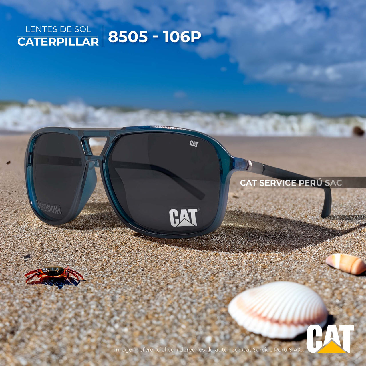 कैट सीपीएस-8505-106पी ग्रे ध्रुवीकृत धूप का चश्मा 