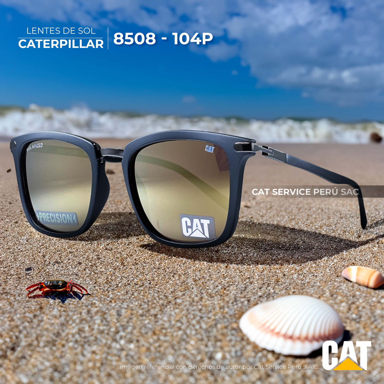 कैट सीपीएस-8508-104पी गोल्डन मून्स ध्रुवीकृत धूप का चश्मा 