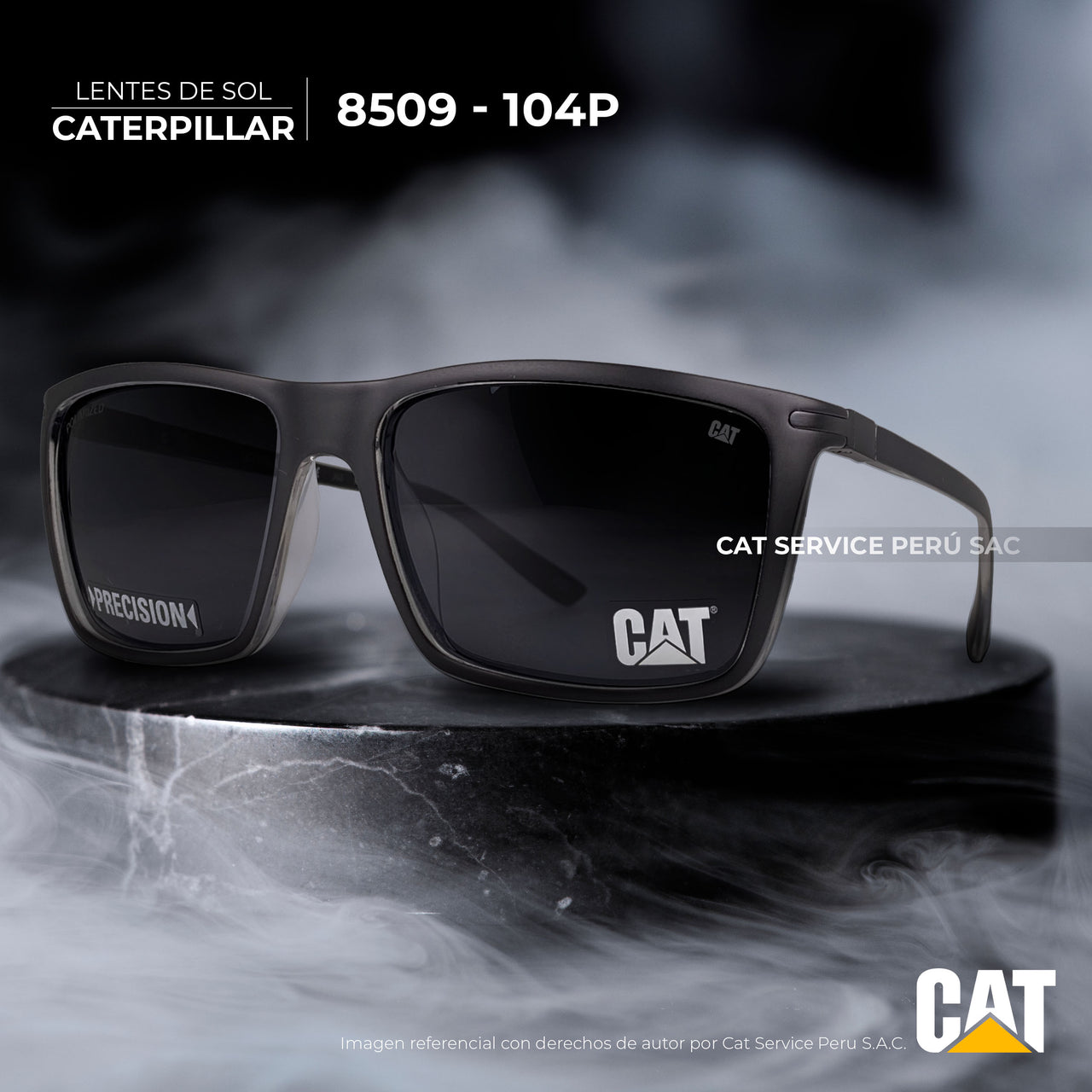 Cat CPS-8509-104P Polarized Gray Moons Sunglasses 