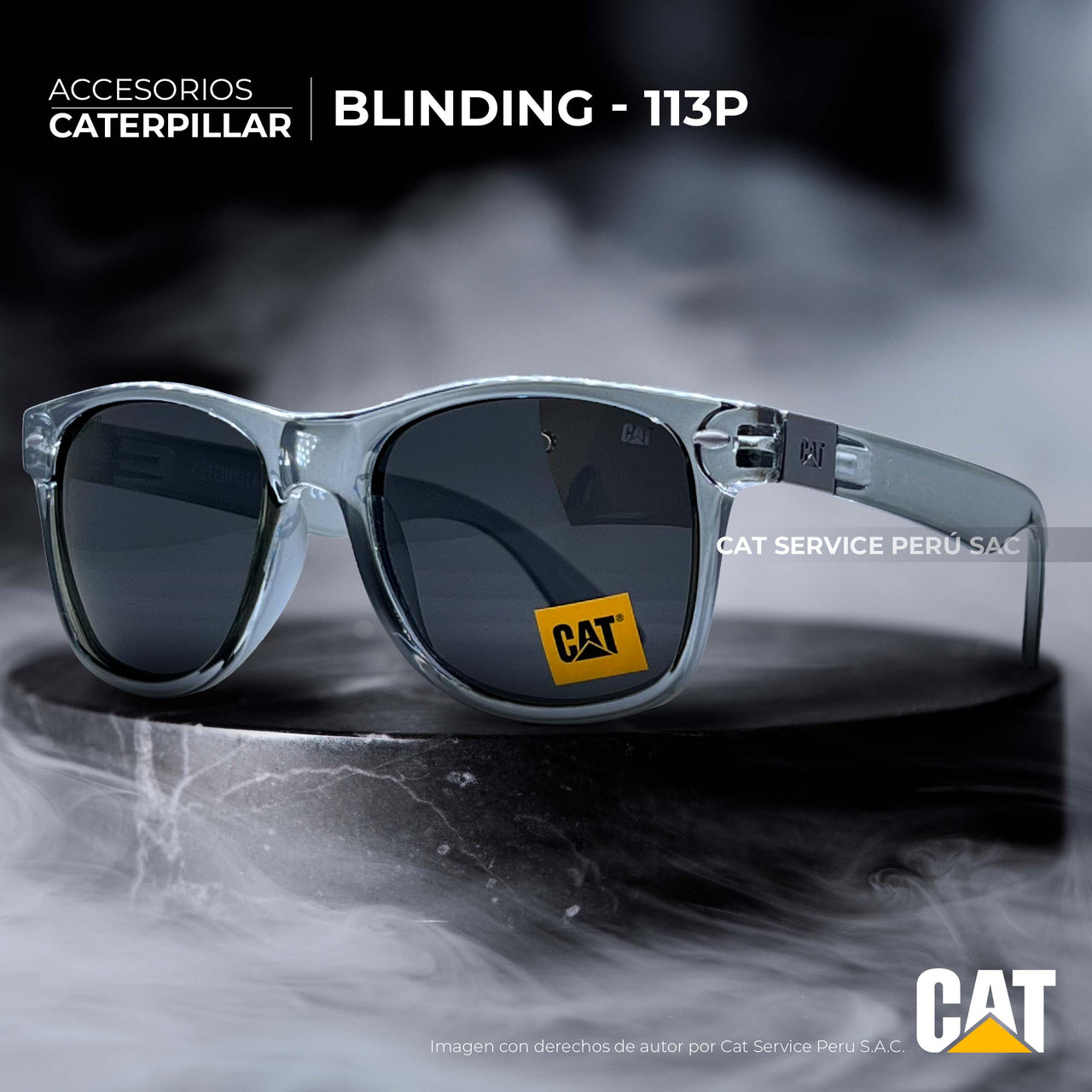 Cat CTS Blinding 113 Moons Gray Polarized Sunglasses 
