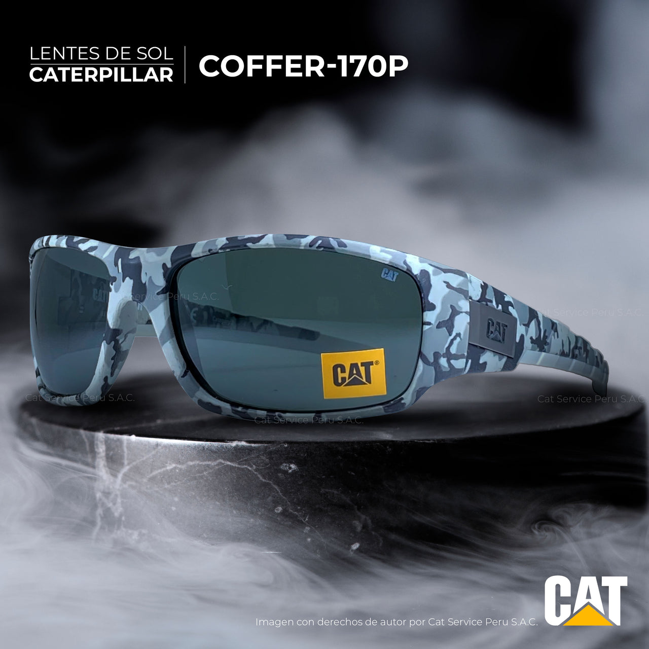 कैट सीटीएस कॉफ़र 170पी मैट ब्लैक मून्स पोलराइज़्ड धूप का चश्मा 