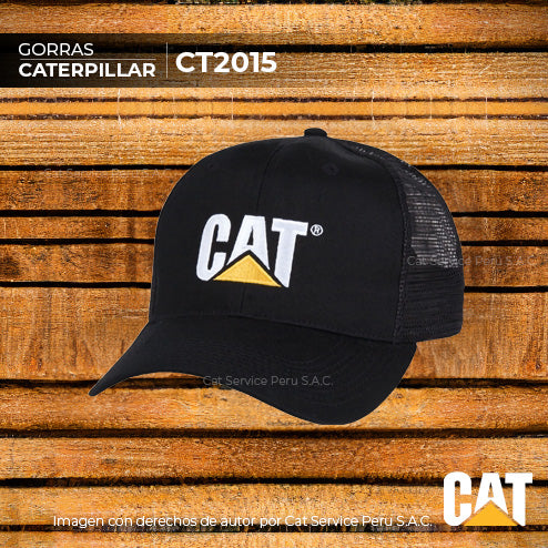 CT2015 Cat Black Twill/Mesh Cap