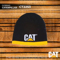 Thumbnail for CT2253 Gorra De Tejido Cat Black/Yellow Knit Cap