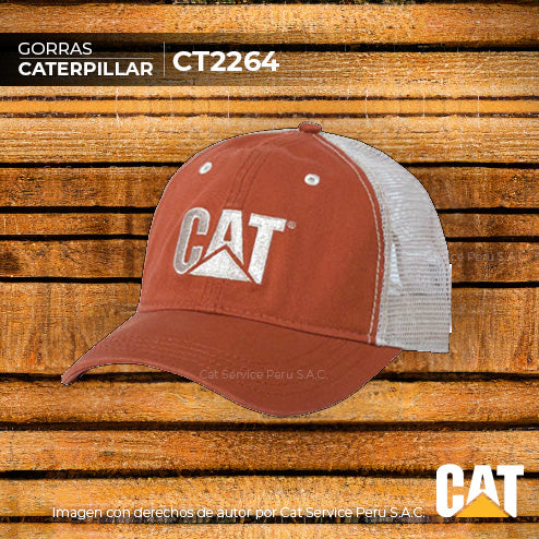 CT2264 Gorra Cat Orange/Tan/Twill
