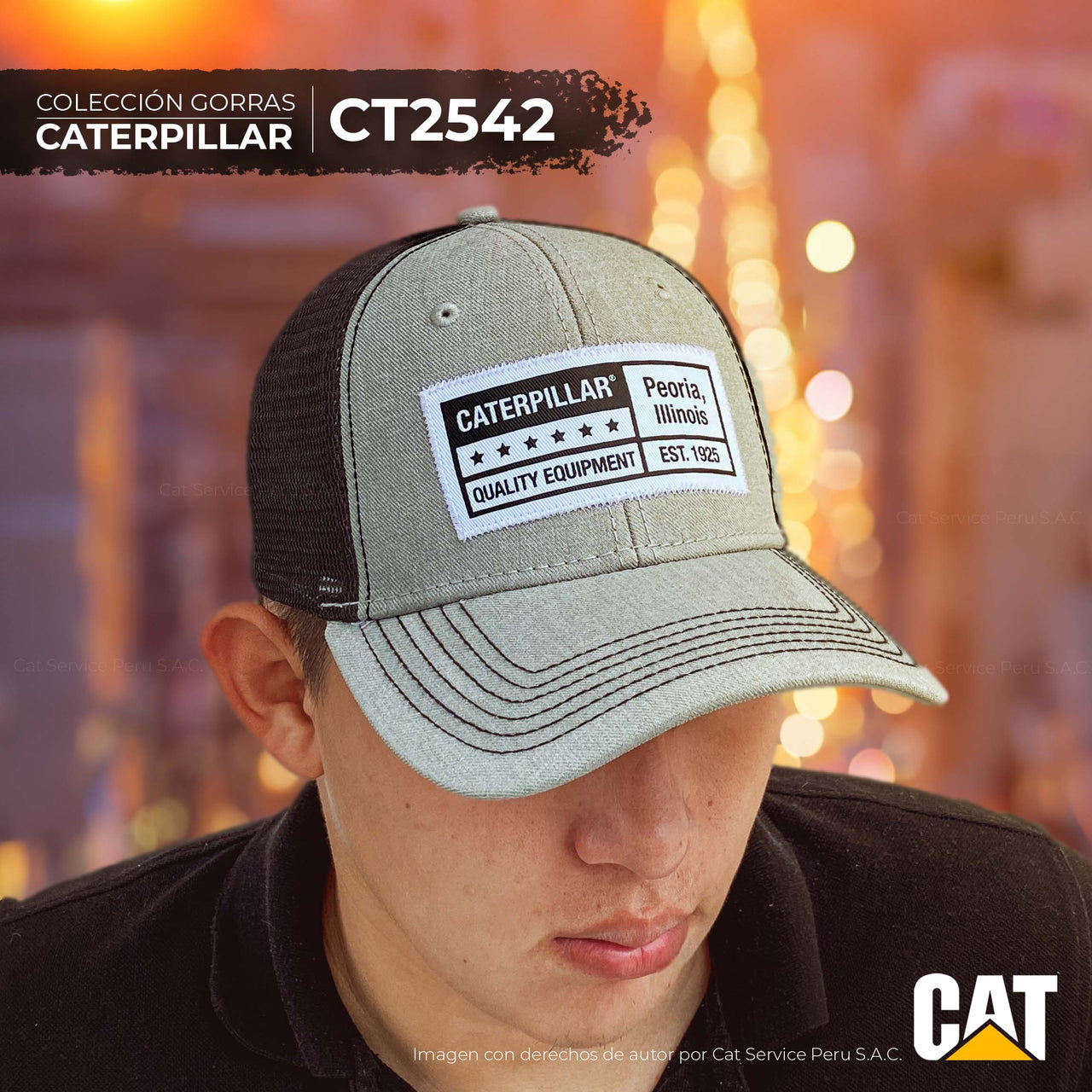 CT2542 कैट गनमेटल कैप