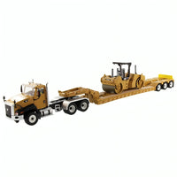 Thumbnail for 85601C Caterpillar CT660 XL120 Low Bed & CB-534D XW Asphalt Compactor 1:50 Scale