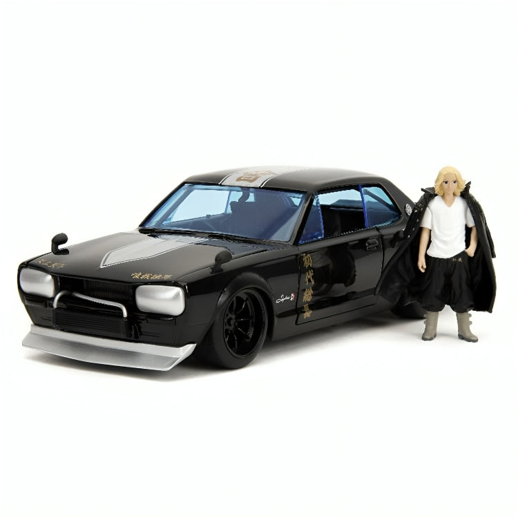 34698 Auto Nissan Skyline GT-R Año 1971 & Mikey De Tokyo Revengers Escala 1:24