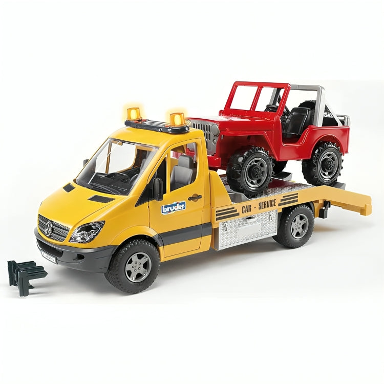 02535 Camión De Servicio Mercedes Benz & Auto Jeep Escala 1:16