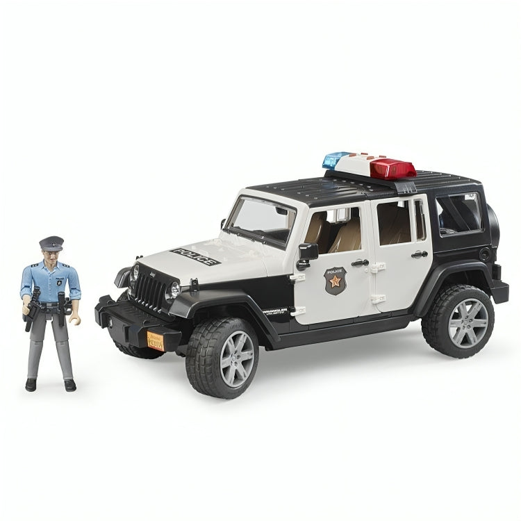 02526 Auto De Policía Jeep Rubicon & Figura De Policía Escala 1:16 (Modelo Descontinuado)