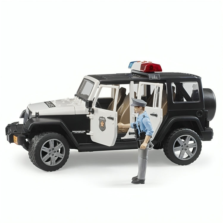 02526 Auto De Policía Jeep Rubicon & Figura De Policía Escala 1:16 (Modelo Descontinuado)