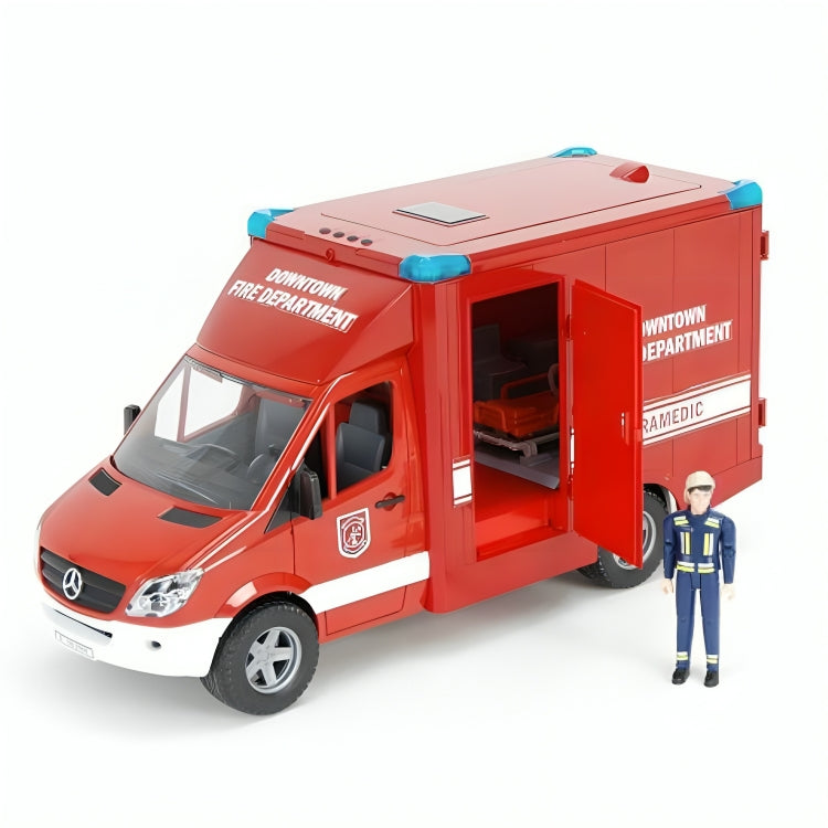 02539 Auto De Bomberos Mercedes Benz & Conductor Escala 1:16