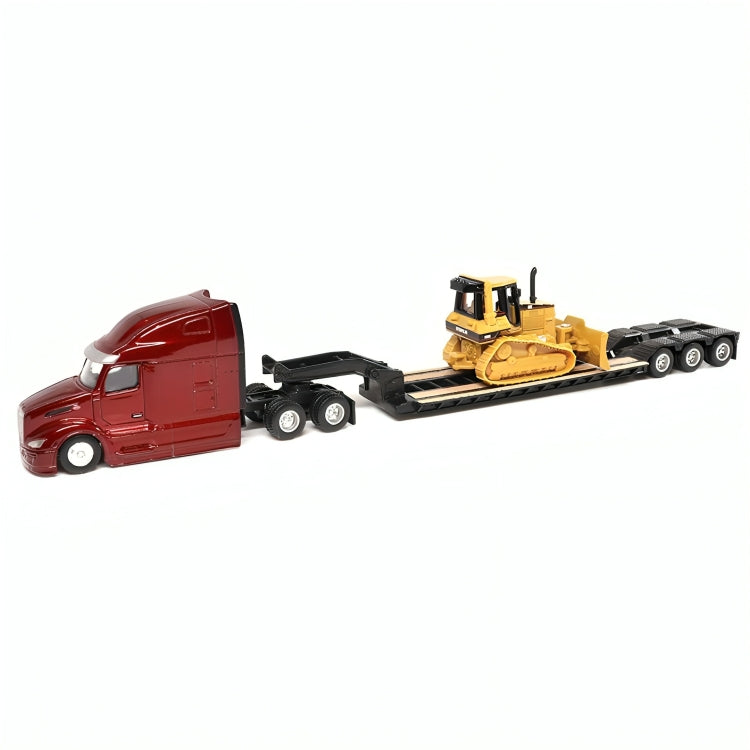 84419 Cama Baja Peterbilt 579 & Tractor De Orugas D5M Escala 1:87