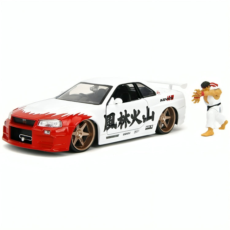 35114 Auto Nissan Skyline GT-R R34 & Ryu Escala 1:24