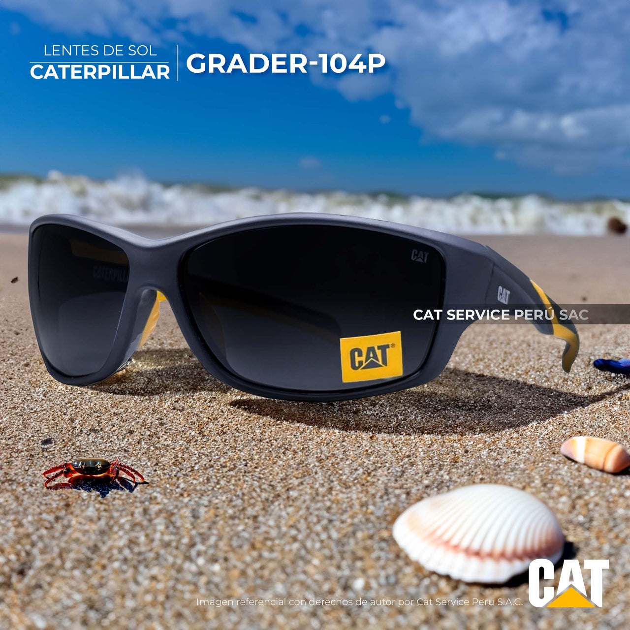 Cat Grader 104P Polarized Black Moons Sunglasses 