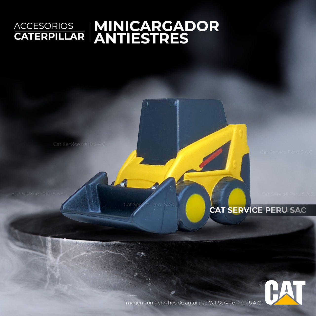 CT1274 Antistress In The Shape Of A Cat Skid Steer Loader