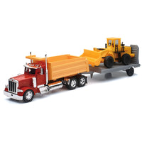 Thumbnail for SS-10673 Peterbilt Dump Truck & Wheel Loader 1:32 Scale