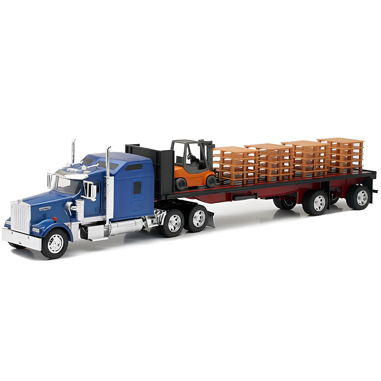 SS-10263A Kenworth W900 Low Bed &amp; Forklift 1:32 Scale