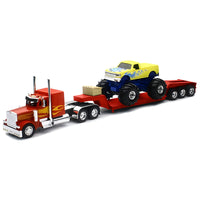 Thumbnail for SS-11263A Low Bed Peterbilt Lowboy & Monster Truck 1:32 Scale