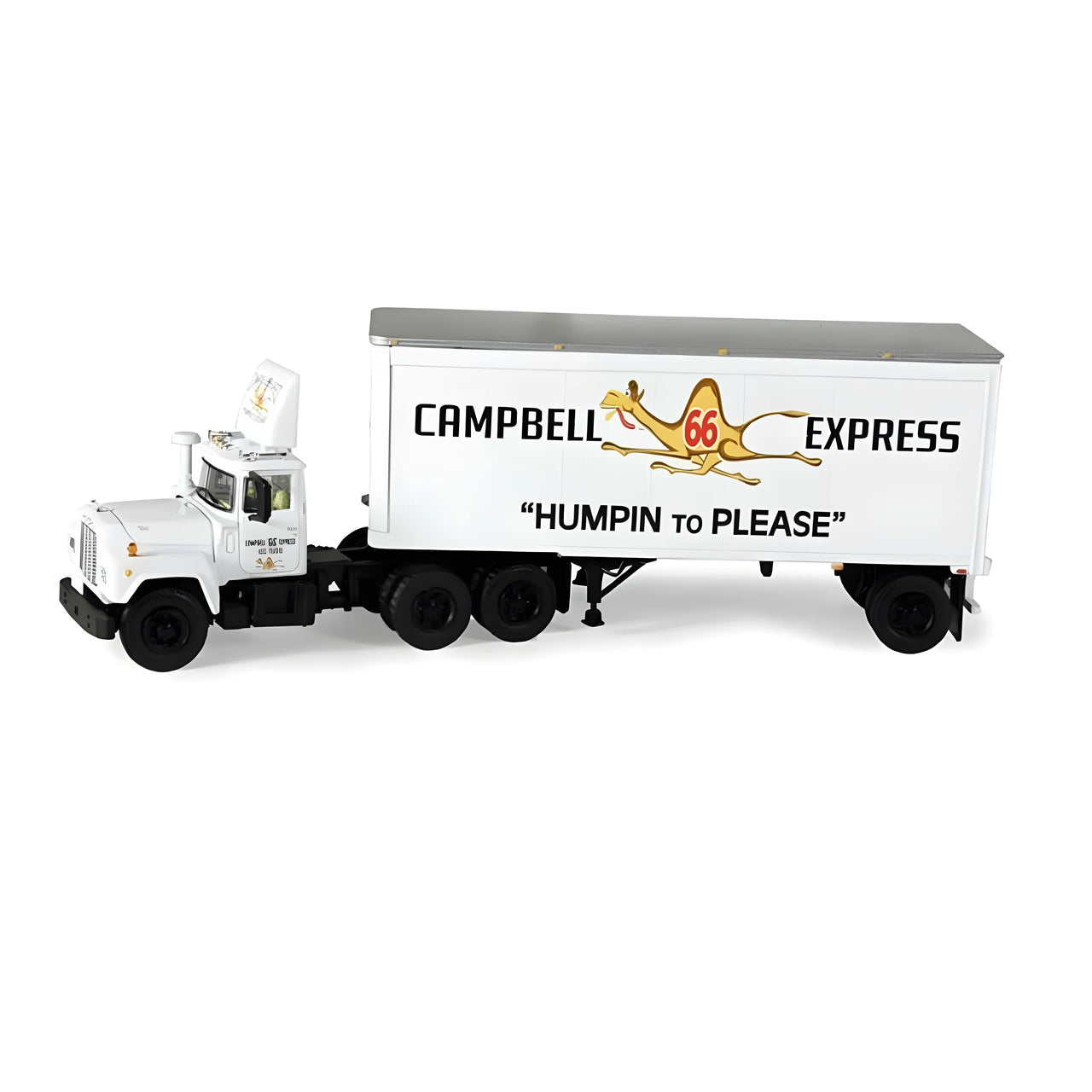 60-0254 Mack R-Model Day Cab 28' Trailer Campbell 66 Express 1:64 Scale (Discontinued Model)