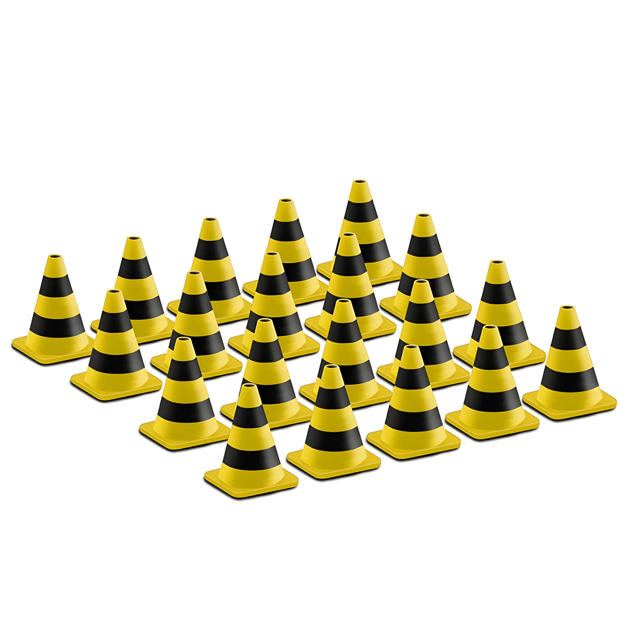 99823-01 Kit of 20 Safety Cones Yellow with Black Scale 1:50