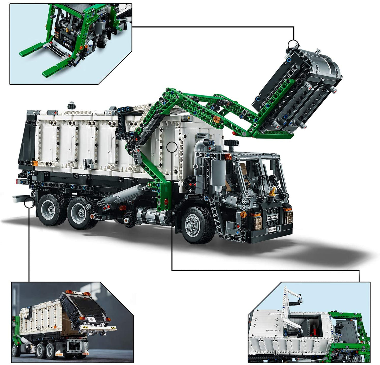 42078 LEGO Technic Camión Mack Anthem + Container 2 en 1 (2,595 Pieces) (Modelo Descontinuado) - CAT SERVICE PERU S.A.C.