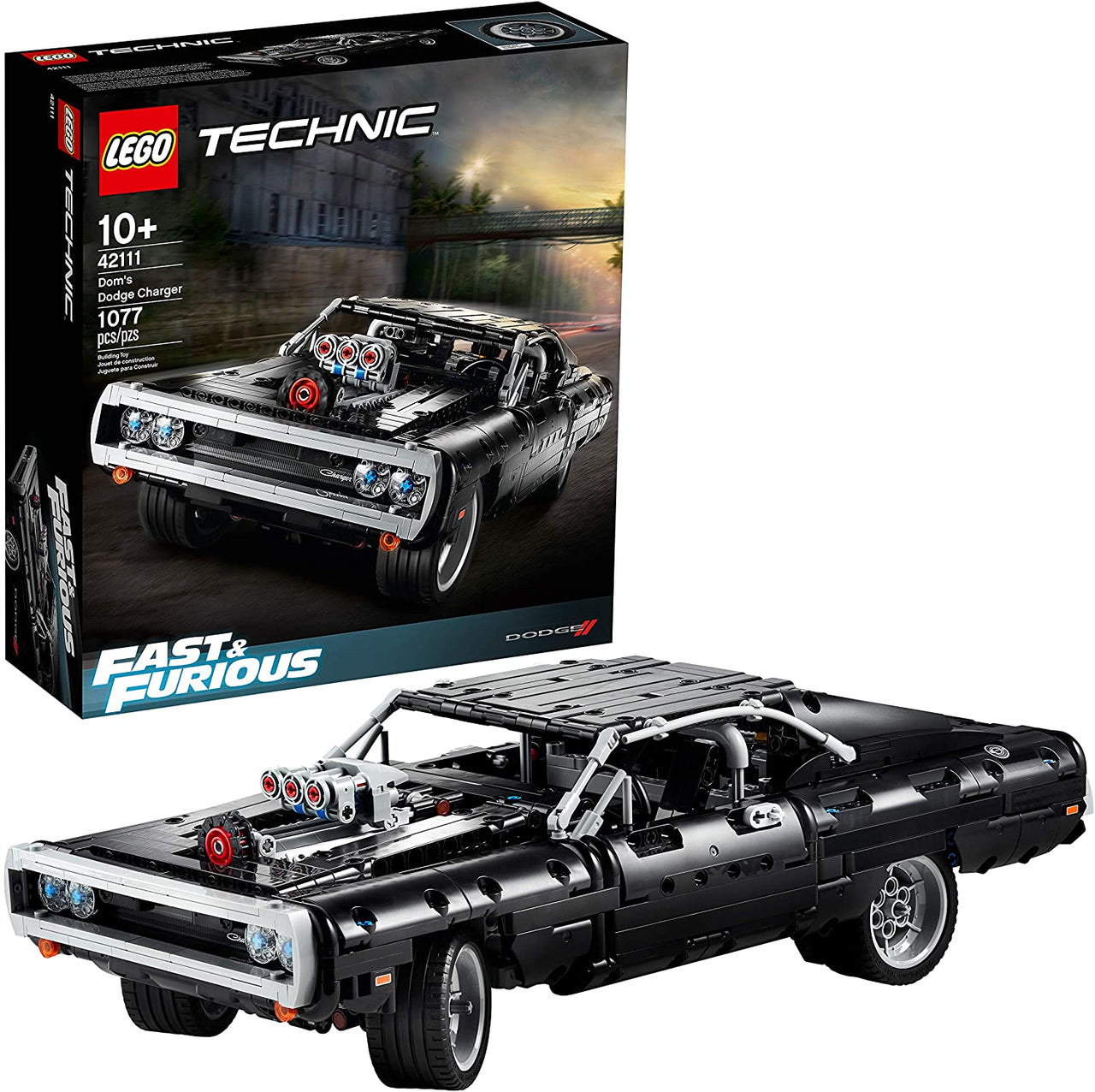 42111 LEGO Technic Auto Fast & Furious Dom's Dodge Charger (1077 Piezas) - CAT SERVICE PERU S.A.C.