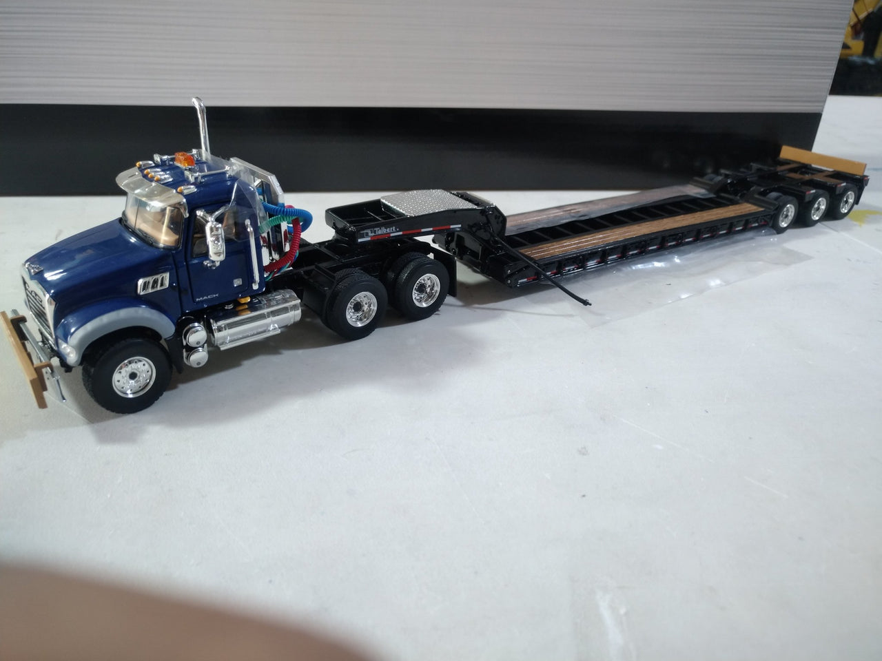 50-3458 Mack Granite MP Day Cab Low Bed Blue 1:50 Scale