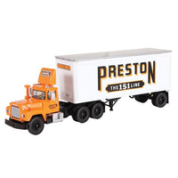 Thumbnail for 60-0256 Mack R-Model Day Cab 28' Trailer Preston The 151 Line 1:64 Scale (Discontinued Model)