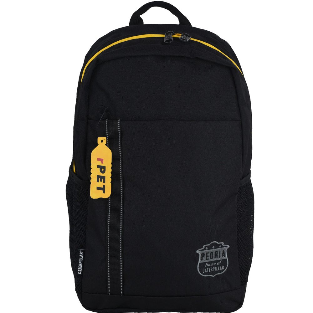 84066-12 Mochila Cat Peoria Uni School Bag Black/Yellow