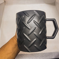 Thumbnail for TCA004 Matte Black Diamond Texture Mug