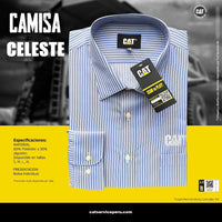 Thumbnail for Camisa Celeste Manga Larga Caterpillar - CAT SERVICE PERU S.A.C.