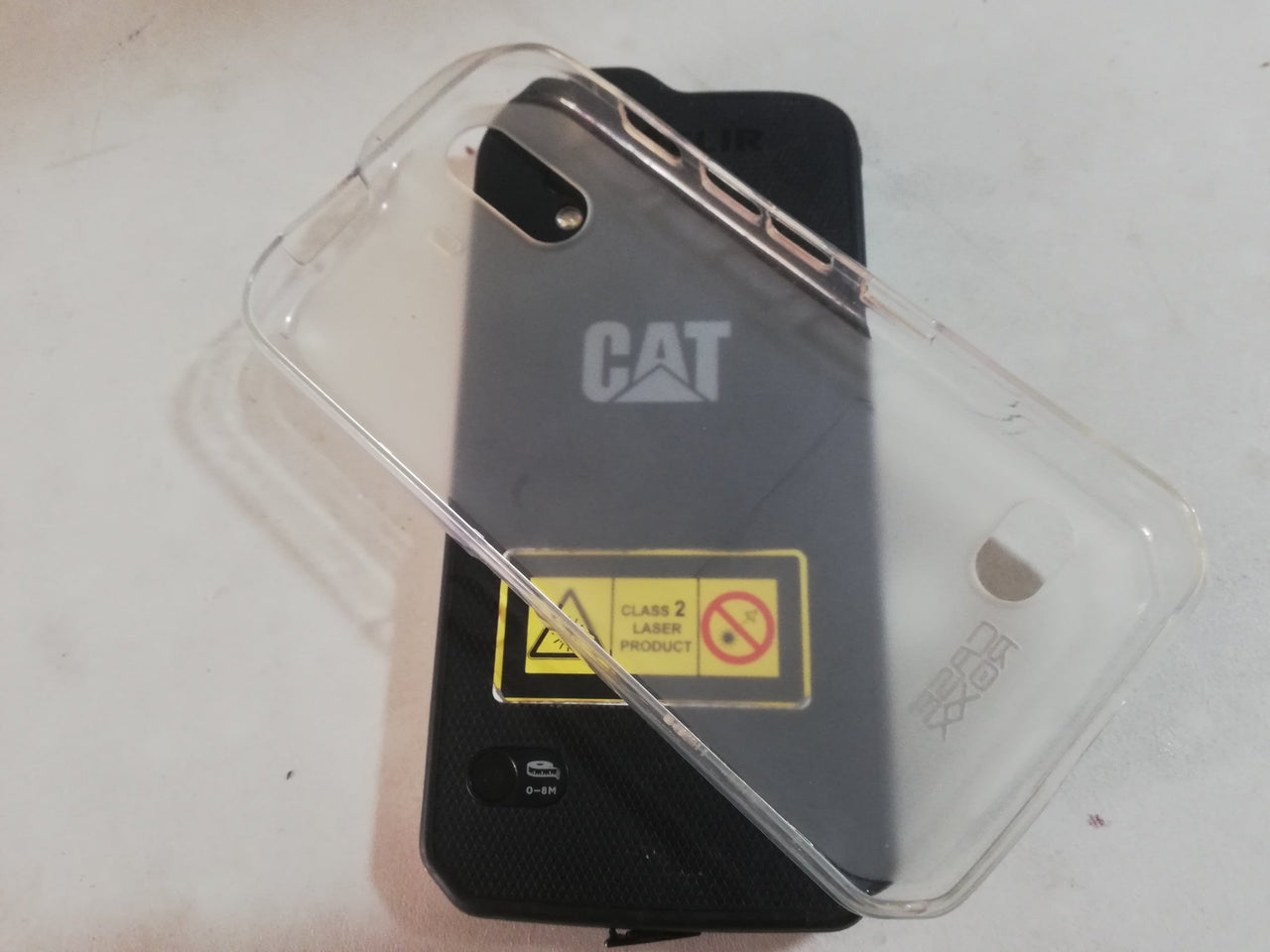 Funda Protectora De Silicona TPU Case Roxx Para Teléfono Cat S61 Blanco-Transparente - CAT SERVICE PERU S.A.C.