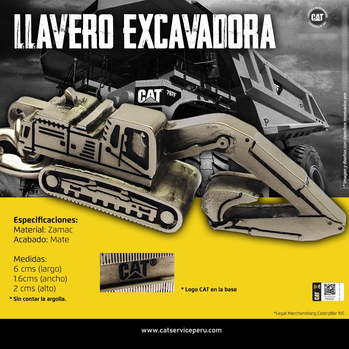 Llavero Excavadora de Orugas Caterpillar - CAT SERVICE PERU S.A.C.