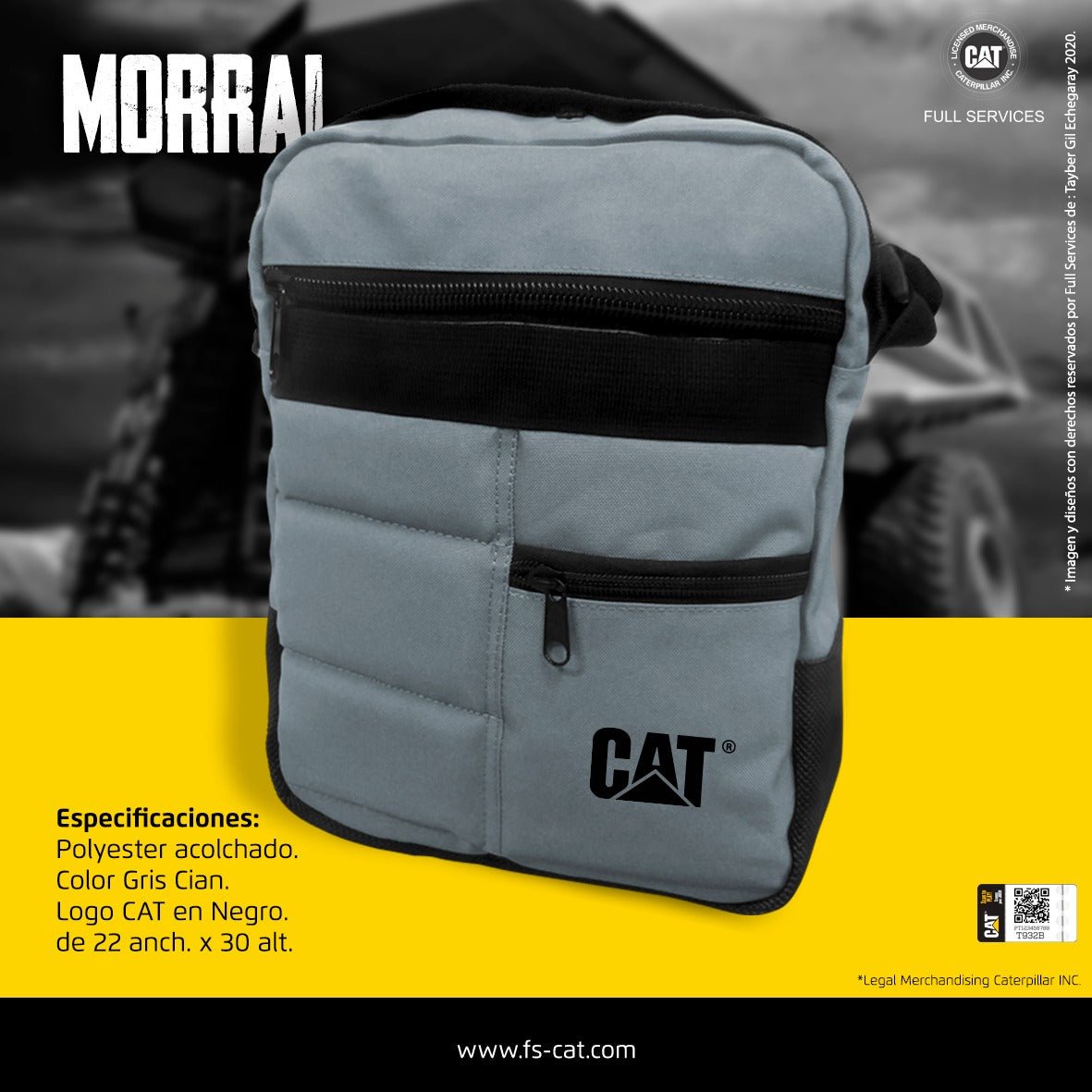 Morral Cat Gris Cian - CAT SERVICE PERU S.A.C.