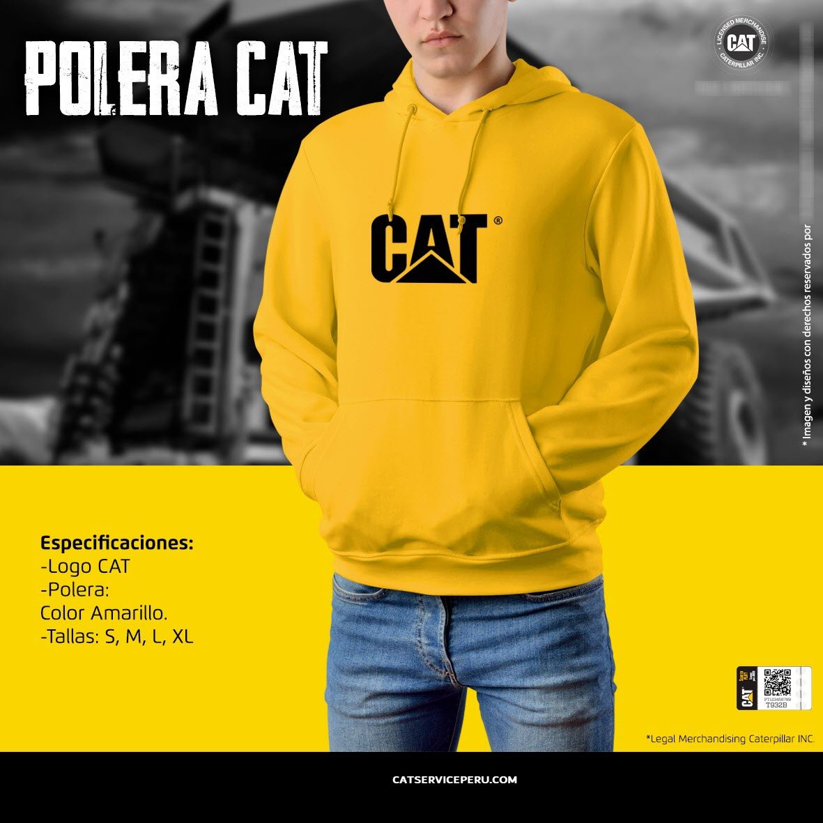 Polera Cat Amarillo - CAT SERVICE PERU S.A.C.