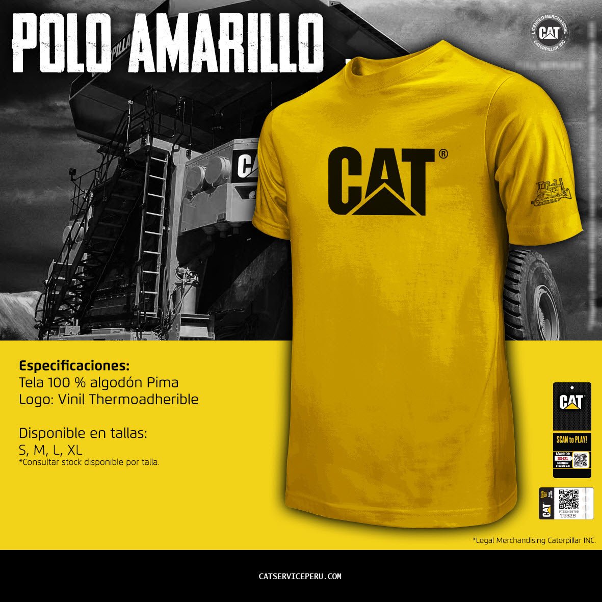 Polo Cat Amarillo - CAT SERVICE PERU S.A.C.