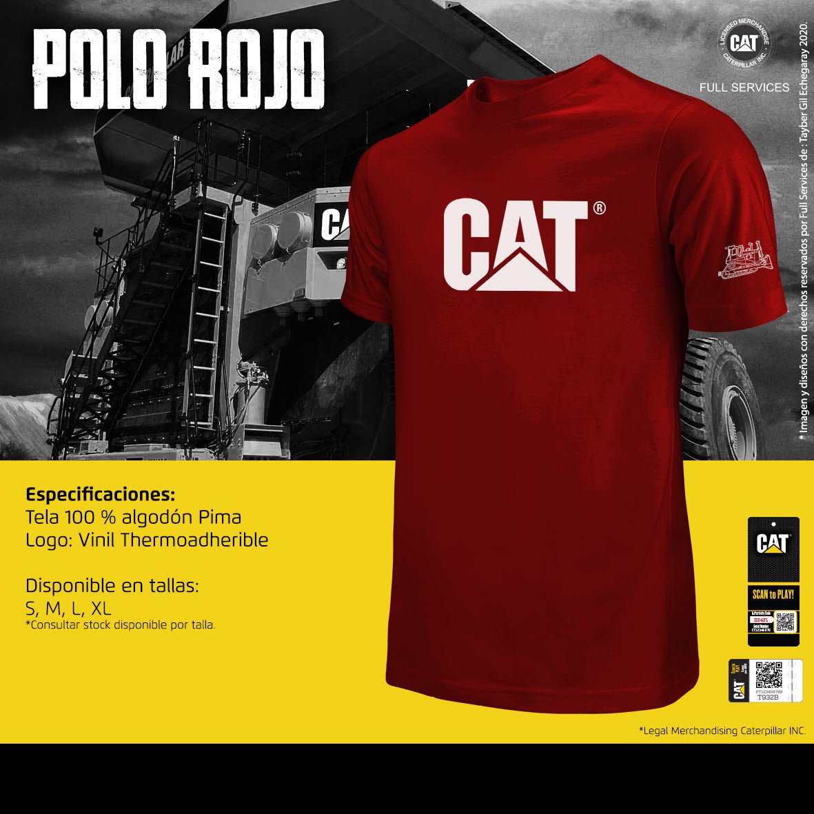Polo Cat Rojo - CAT SERVICE PERU S.A.C.