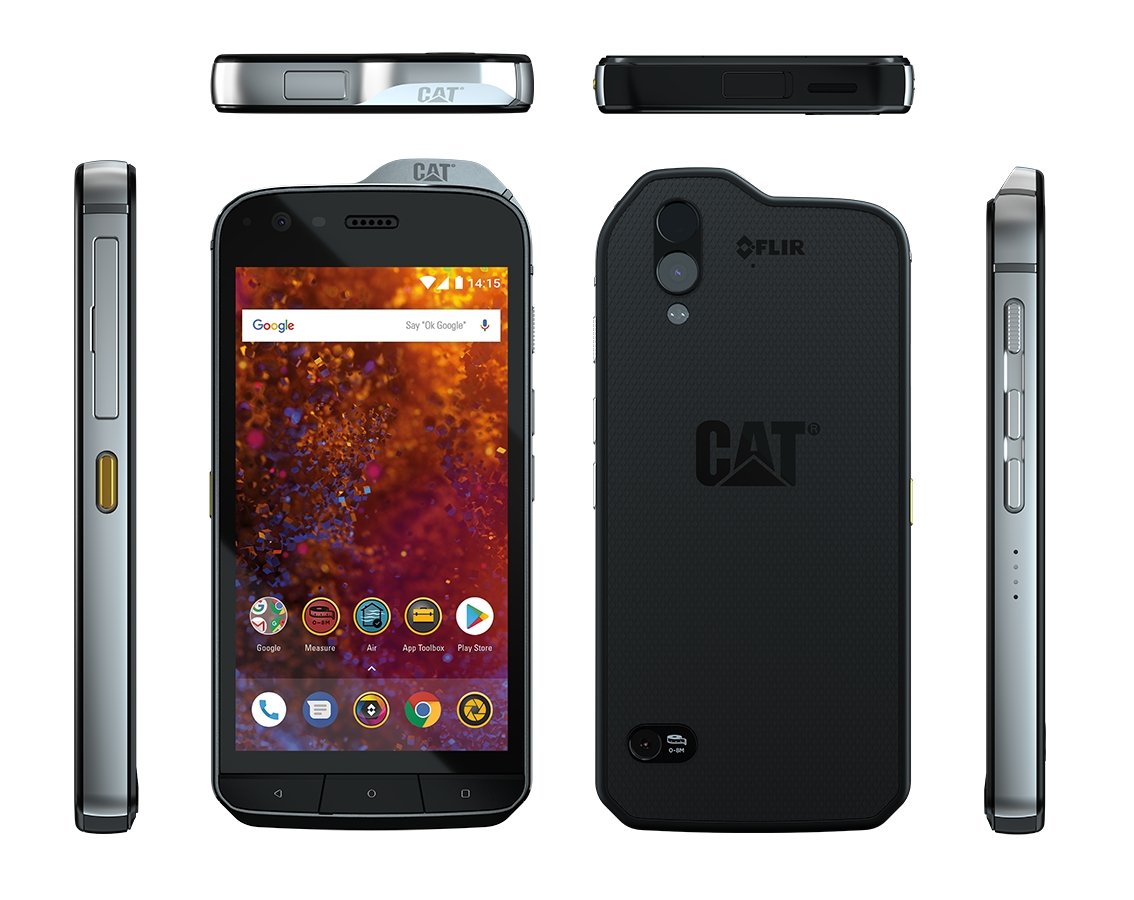 Smartphone CAT S61 Batería de 4500 mAh, Cámara Termica FLIR, Medidor de Distancia Laser, Sensor de Calidad de Aire, 4GB RAM 64GB ROM - CAT SERVICE PERU S.A.C.