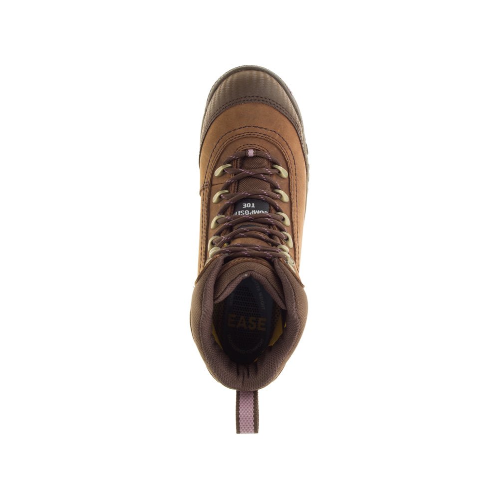 Zapato Industrial Caterpillar Ally 6" WP CT Brown P90760 - CAT SERVICE PERU S.A.C.